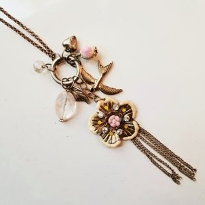Floral and Nature Charmed 15" Necklace